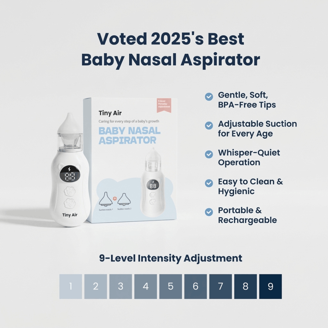 TinyAir™ - Electric Nasal Aspirator for Babies – Gentle Relief in 60 Seconds